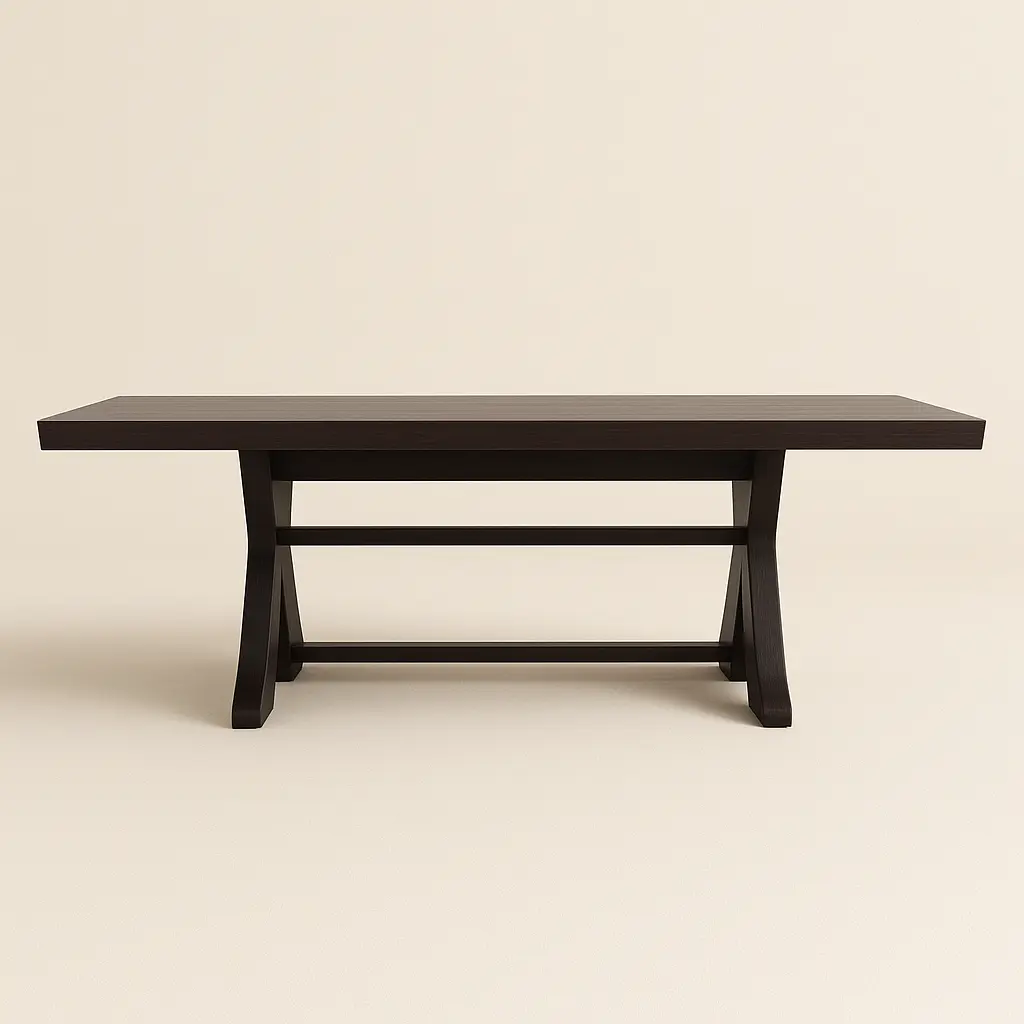 Hudson Dining Table with Smoked Glass