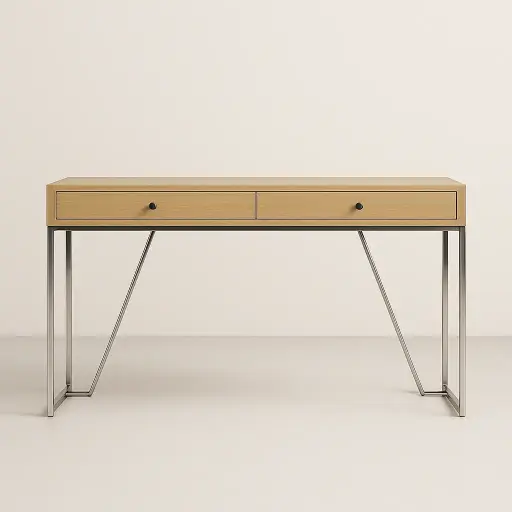 Somerset Desk with Smoked Glass