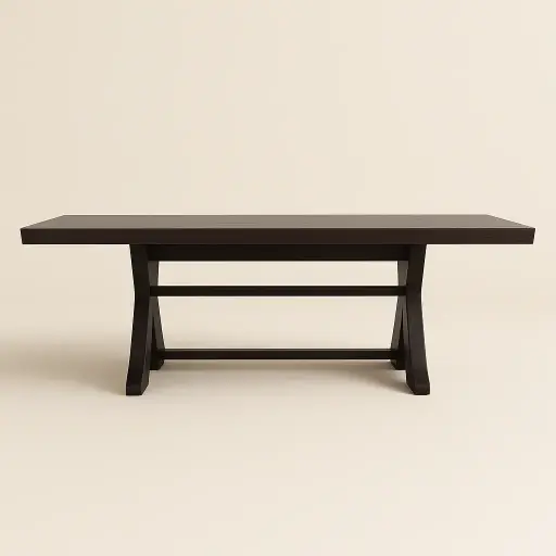 Hudson Dining Table with Smoked Glass