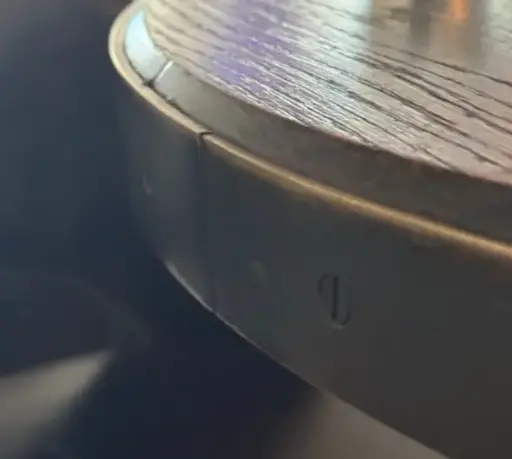 Round Tabletop with Metal Edge